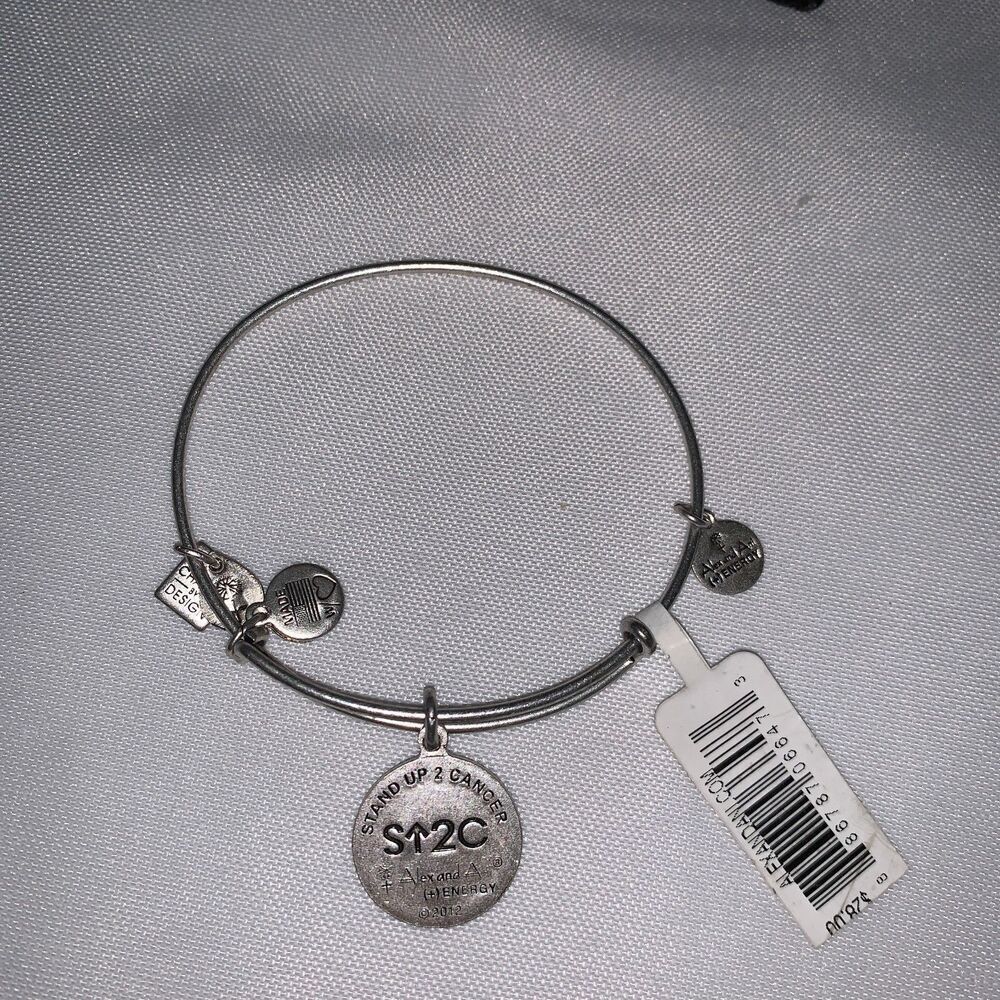 Stand Up Charm Bangle in Rafaelian Silver : Stand Up To Cancer